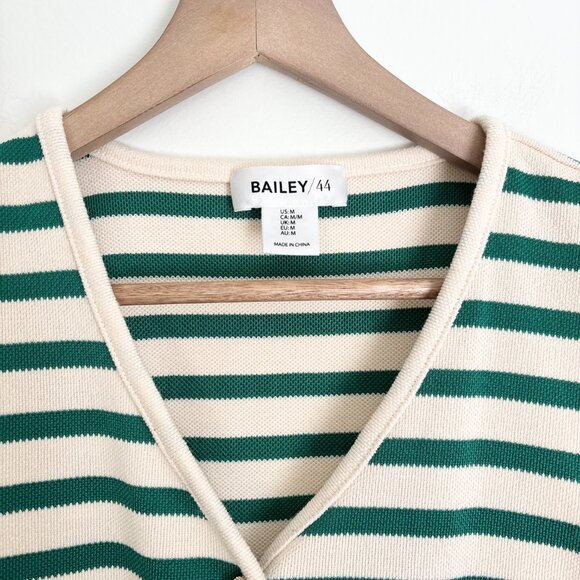 Bailey 44 green and cream striped button down vest - Picture 2 of 5